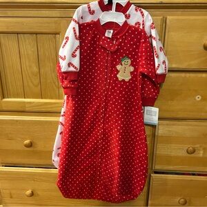 Hudson Baby Set of Two Christmas Themed Sleep Sacks Size 0-9 Months New!